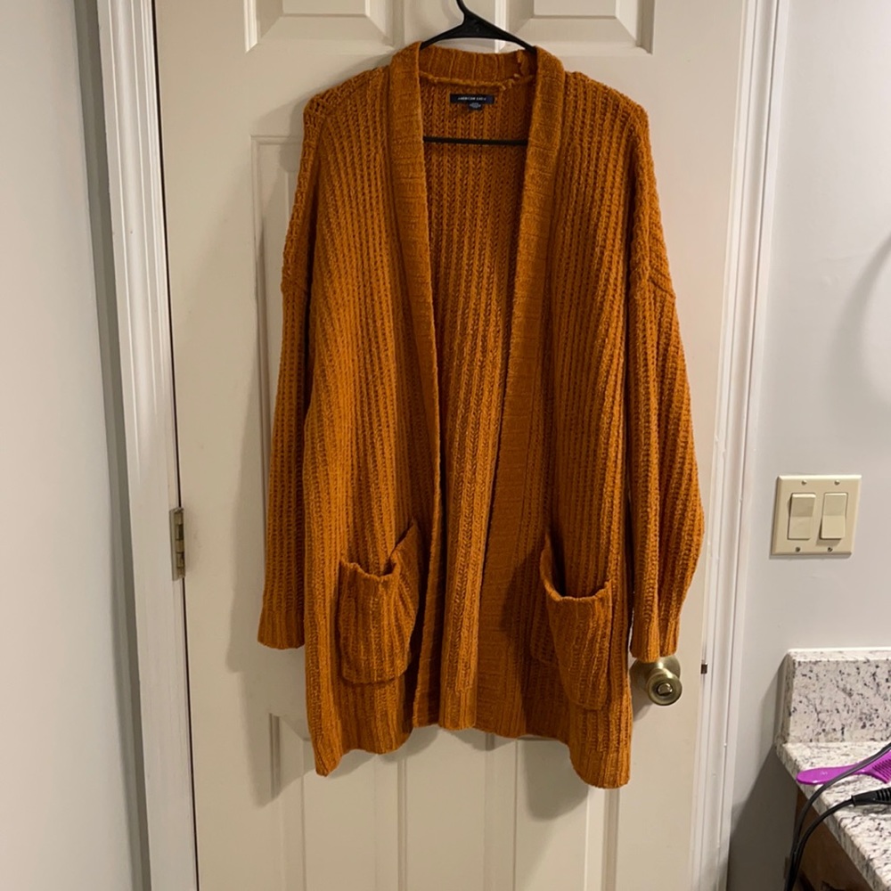 Orange cardigan